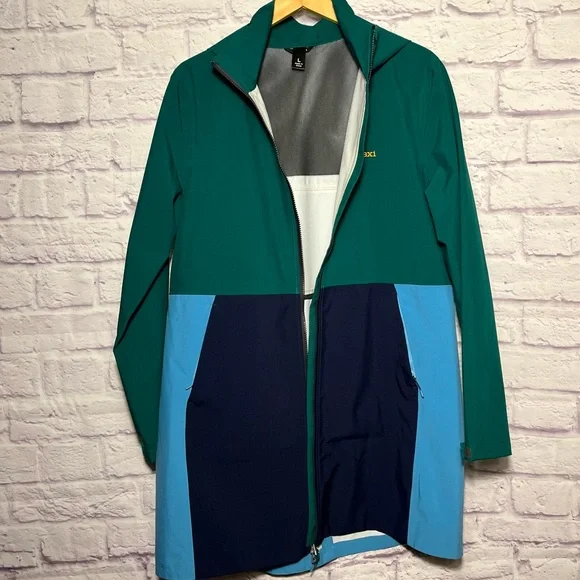 Cotopaxi Women’s Cielo Rain Trench Waterproof Hooded Raincoat Blue Green L - Picture 6 of 12